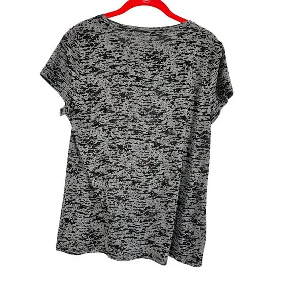 Retro Floral Tshirt L Gray Boho Hippie Indie Folk Chic Western Classic Preppy - Picture 6 of 9